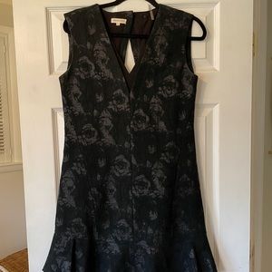 Rebecca Taylor black and metallic dress